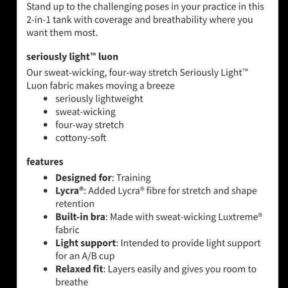 New lululemon free to be serene bra tank top 4 blu - Picture 3 of 6